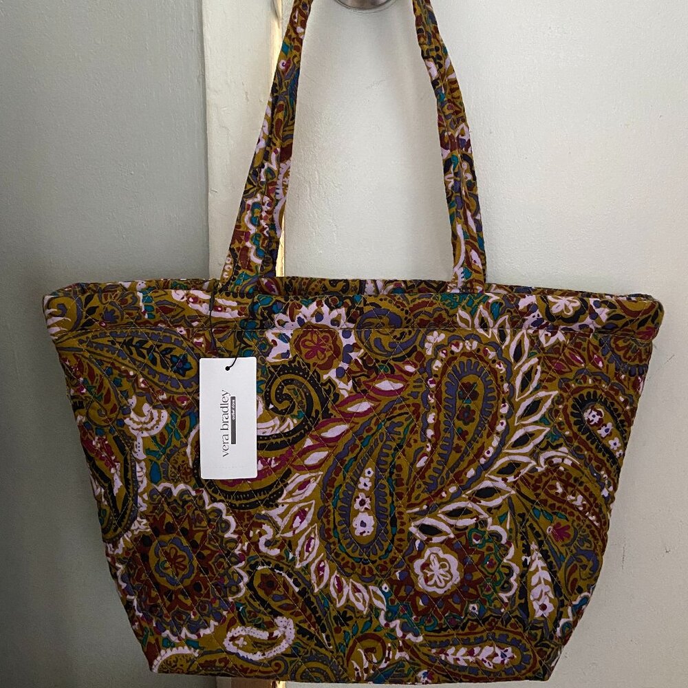 NEW Vera Bradley BUTA SPRAY Small East West Tote Paisley Shoulder Bag Handbag